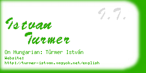 istvan turmer business card